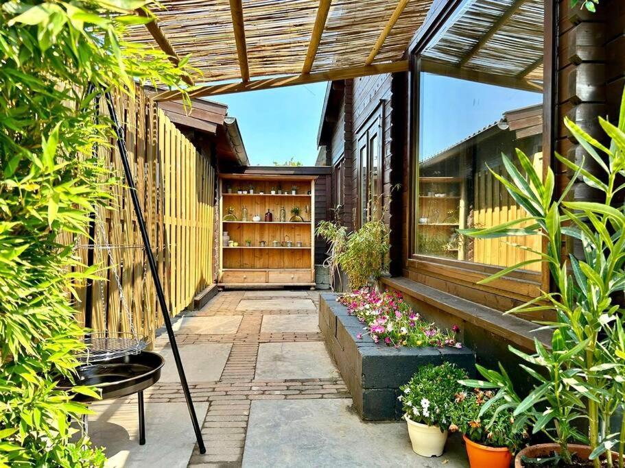 Jungle Style Lodge With Jacuzzi ,Sauna And Garden Near Amsterdam Vijfhuizen エクステリア 写真